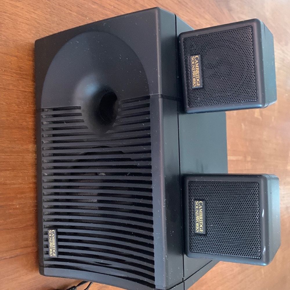 PC Works speaker set with subwoofer by Cambridge Soundworks